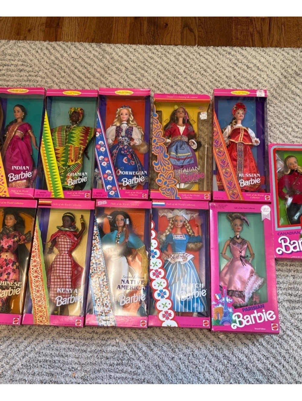Lot of 11 NEW IN BOX vintage Barbie dolls of the world collection dolls